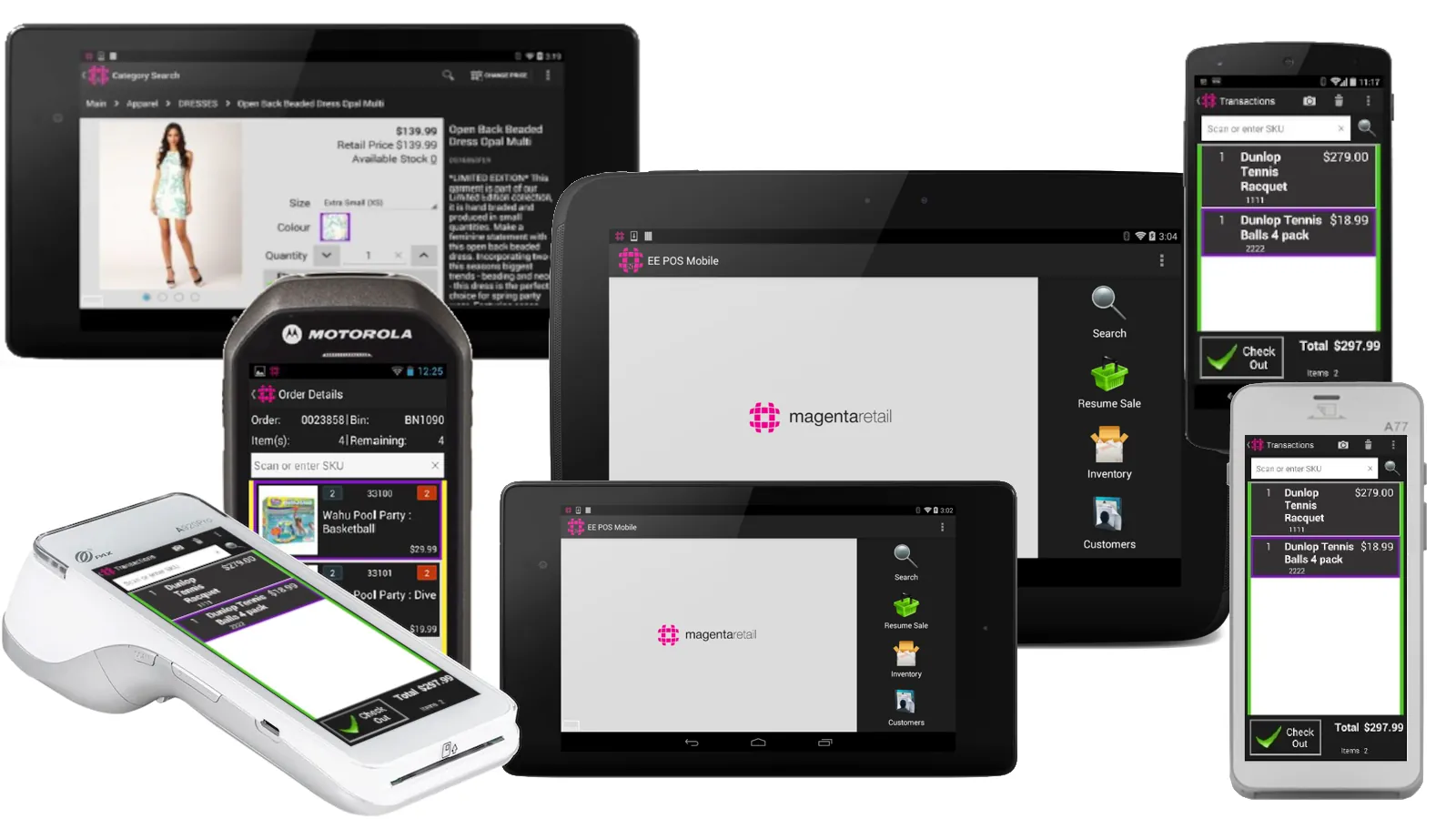 Mobile screenshot of Magenta Android POS application